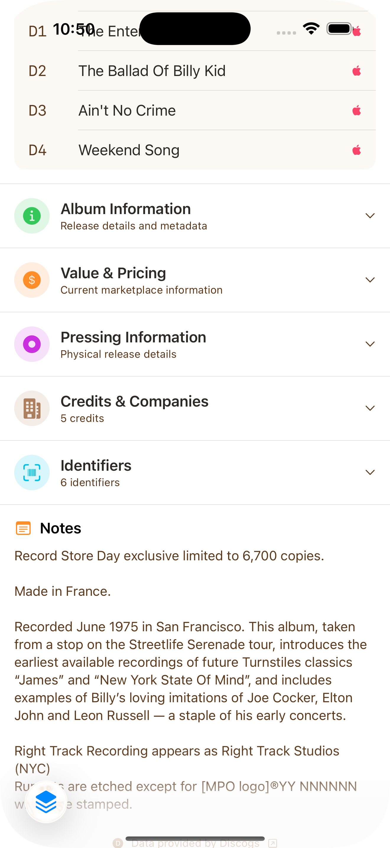 VinylCrate Discogs Sync
